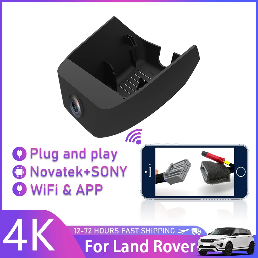 

Plug and play Dual Lens Dash Cam Car Camera Wifi DVR Video Recorder High Quality HD 4K For Land Rover Evoque 2018 2019 2020 2021