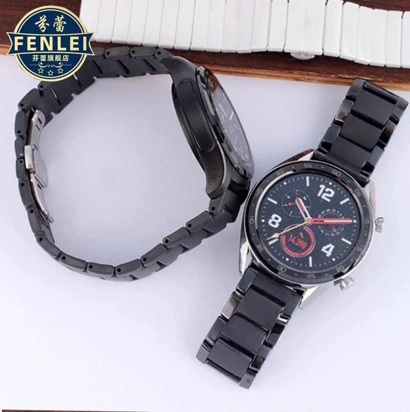 Ceramic Watch strap For Huawei Watch3Pro GT2e/GT2 GT3/2 46MM Honor Magic 2 Smart Band Bracelet Universal Wrist band 18 20mm 22MM