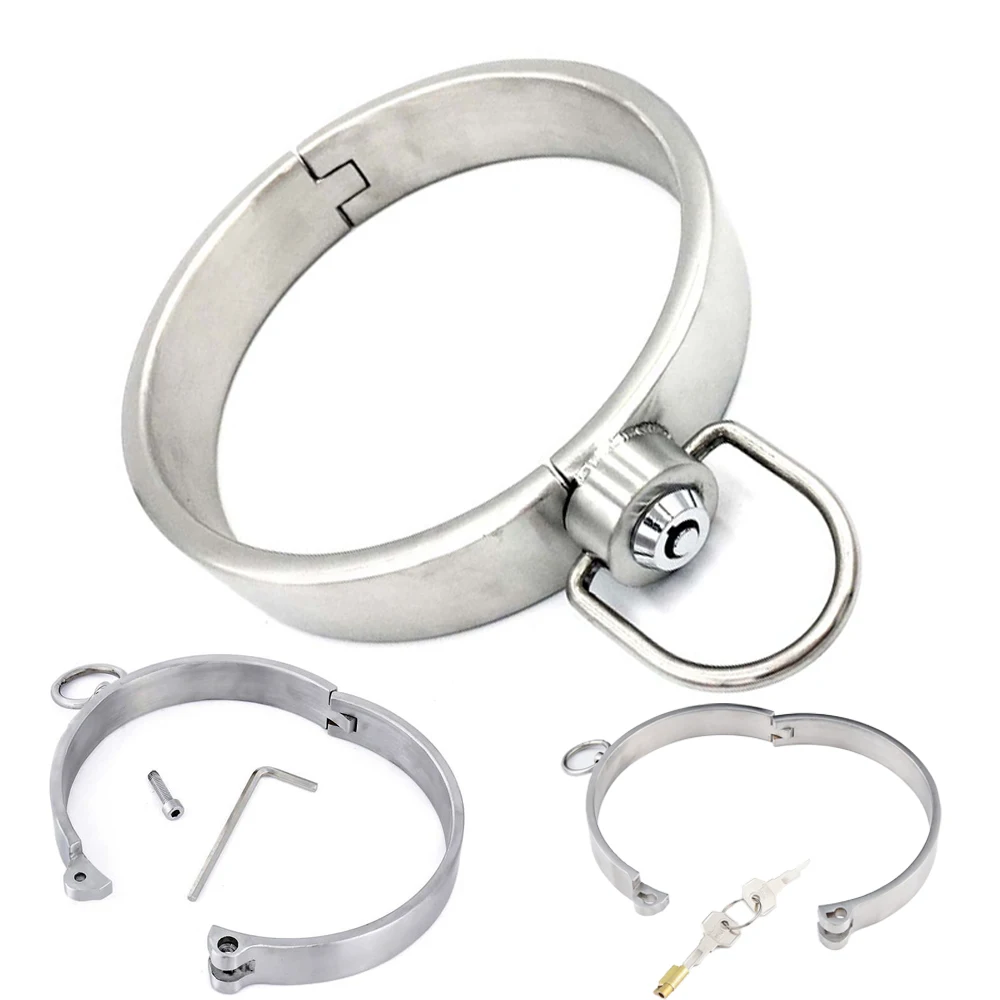 

Sex Collar Choker BDSM Bondage Choking Neck Fetish Slave Stainless Steel Restraints Sex Toys For Couples Adult Lockable Games