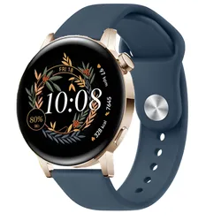 Versatile 20mm & 22mm Silicone Watch Band - Premium Strap for ForHonor Magic2 42mm (Deep Blue)