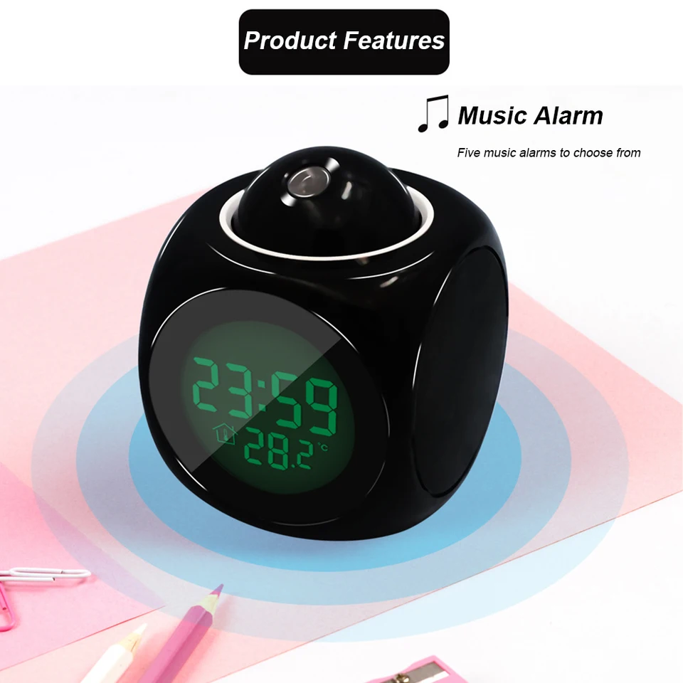 Multi Function Digital Projection Alarm Clock