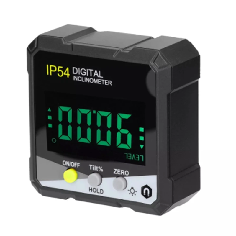 LCD 백라이트 각도기 경사 계량기 각도 눈금자 단면 전자 각도계, IP54 4X90 ° 디지털 경사계