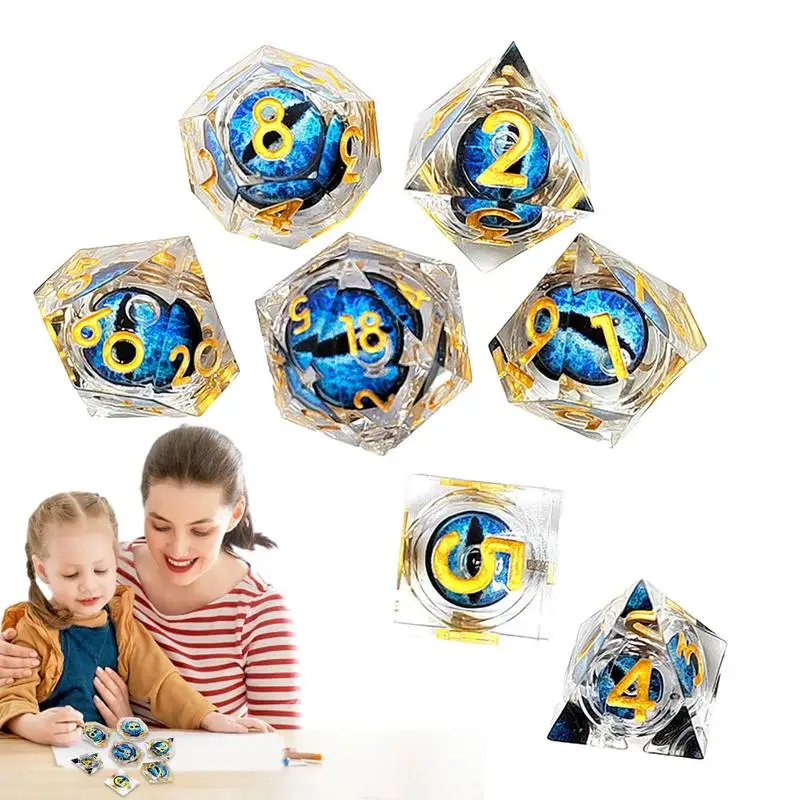 

7 шт., износостойкие игральные кости с острыми краями