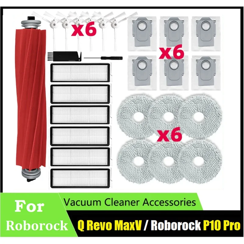

27 шт., сменные детали для робота-пылесоса Roborock Q Revo Maxv / Roborock P10 Pro