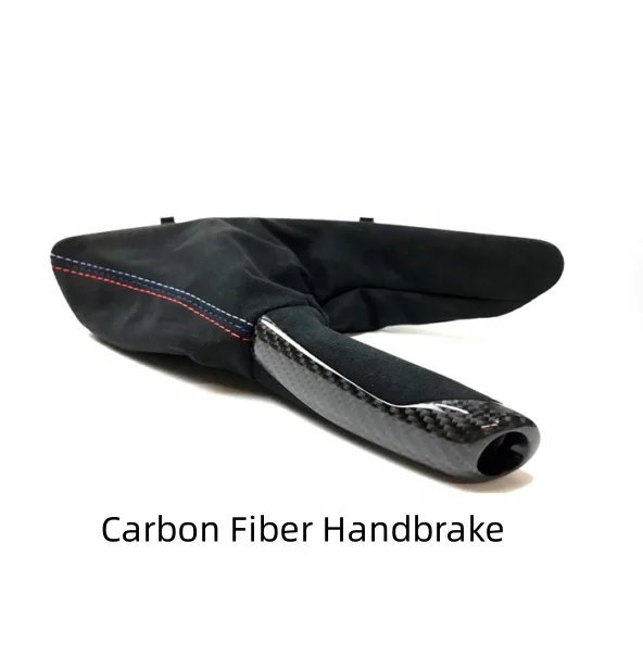 LHD Alcantara Car Handbrake Handle Left Hand Drive Carbon Brake With Alcantara F30 F31 F32 F33 F36 F80 F81 F82 F83 F84