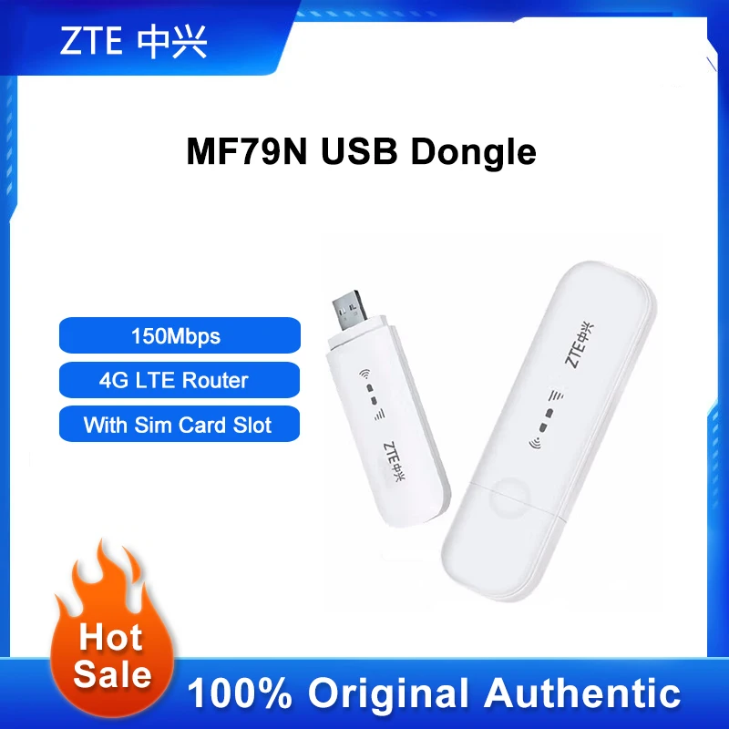 Zte Mf79n Desbloqueado Wifi Usb Modem ao ar Livre 4g Lte Router 150mbps Dongle com Slot para Cartão Sim Adaptador sem Fio para Casa e Escritório