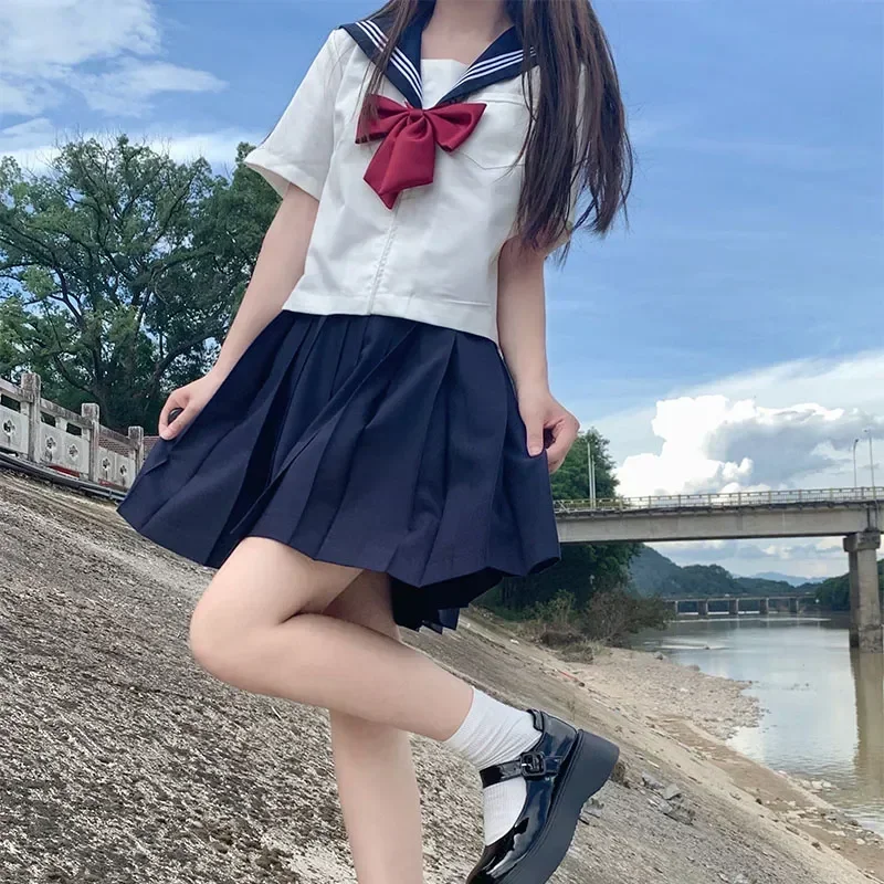 

Sexy Girl Uniform Uniforms Pleated Korean Seifuku School Sailor Student College Japanese Suit Graduation Cosplay