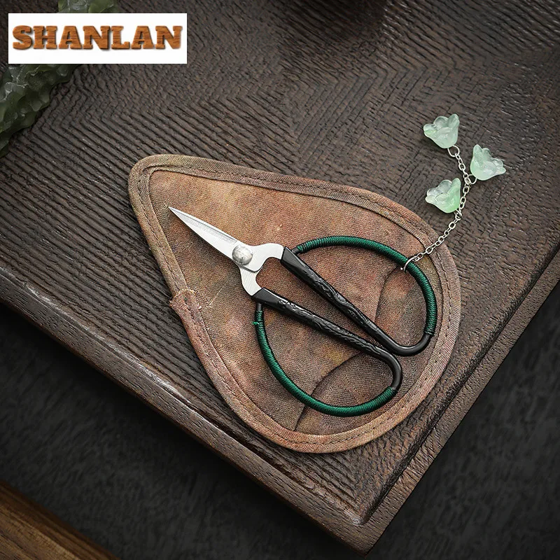Vintage Plum Cut Stainless Steel Home Pendant Cut Window Yarn Hand Tailor Cross Stitch Tea Bag Office Scissors Tea Ceremony