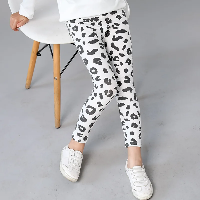 Girls Leggings Kids Casual Floral Pencil Pants Skinny Trousers Teenage Child clothing, girl leggings,girl skirt trousers