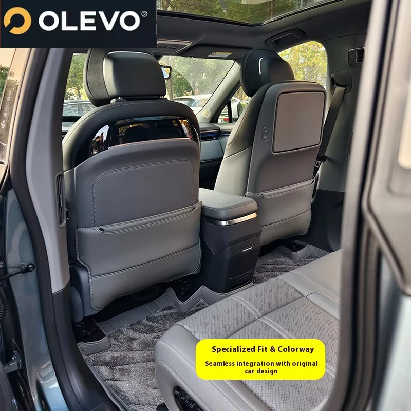 2025 ZEEKR 7X 시트 백 킥 패드 가죽 보호 커버 스크래치 방지 장식 스티커 자동차 인테리어 액세서리