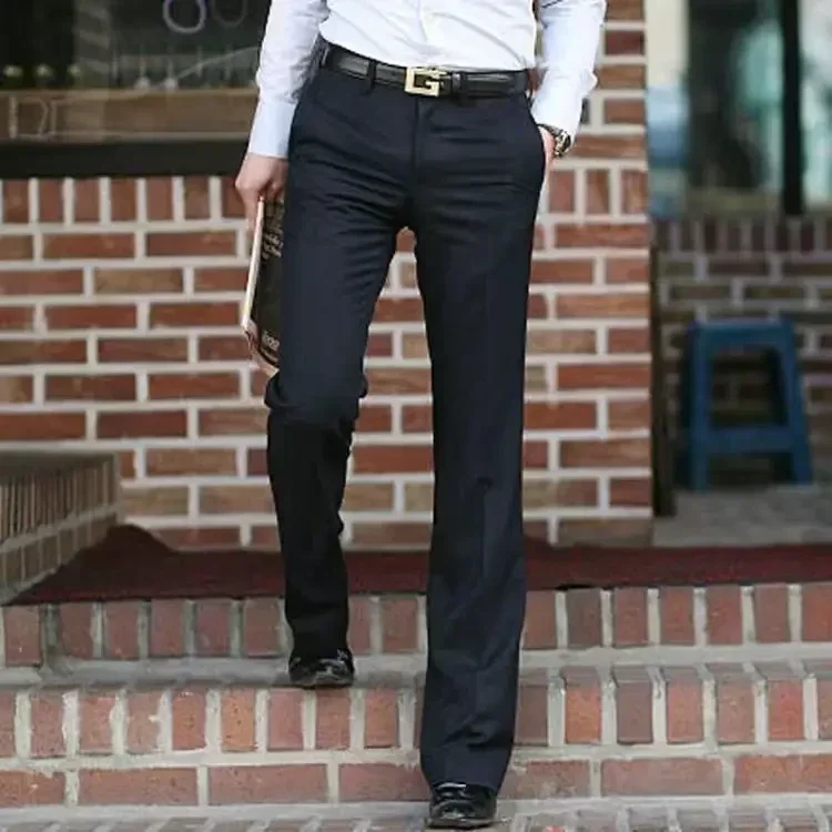 Spring Autumn Man Classic All-match Long Suit Trousers Male Solid Color Casual Business Flare Pants S50 business pants,suit pants,men pants