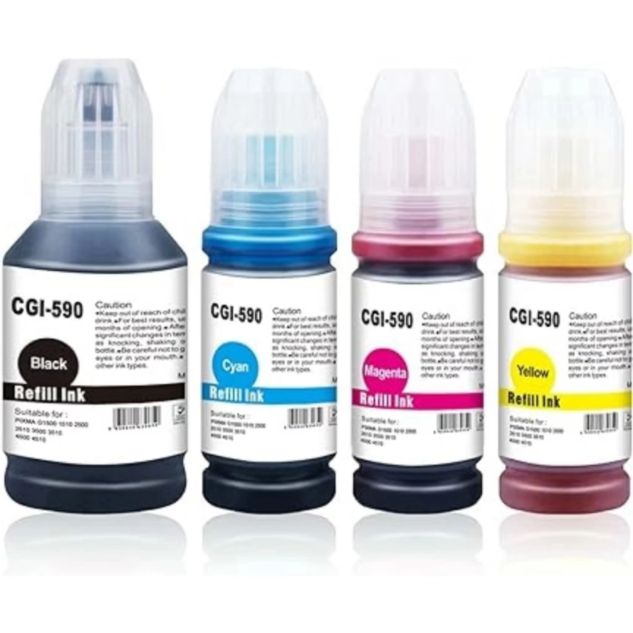 Yongairuink B-T Compatibile Bouteilles D'Encre Remplacement Pour Ecotank Gi-590 Gi 590 Pour G1400 G1500 Ecc. Imprimantes (Confezione Da 4)