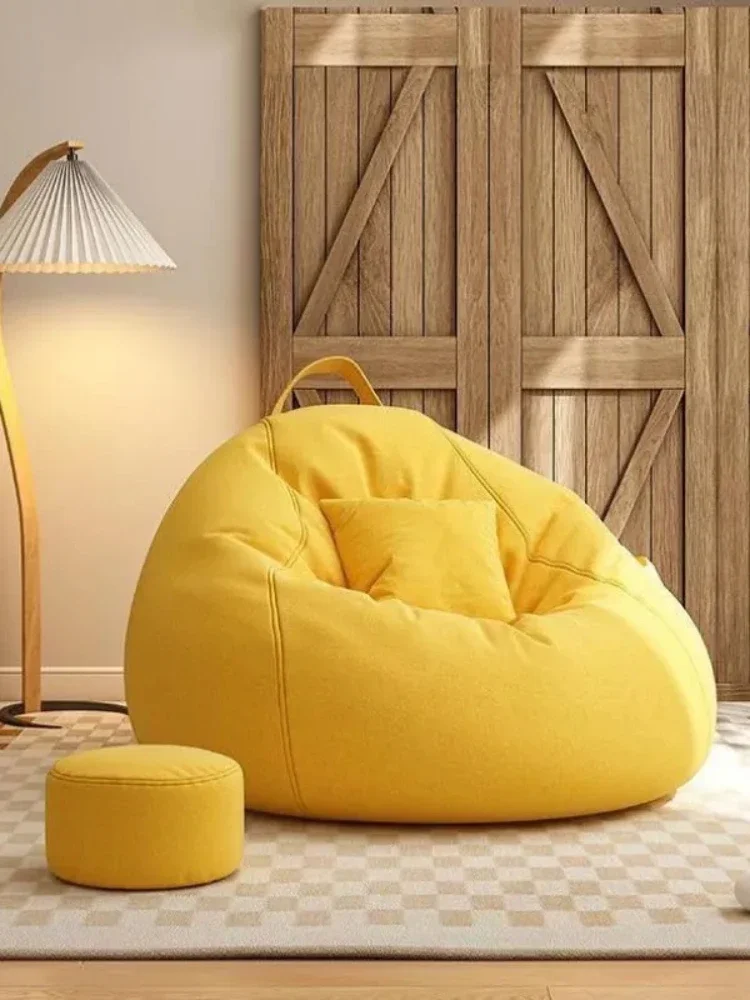Sofas Cover puff Gigante Chairs Without Filler Linen Cloth Lounger Seat Bean Bag Pouf Puff Couch Tatami Pouf Salon Puff Asiento
