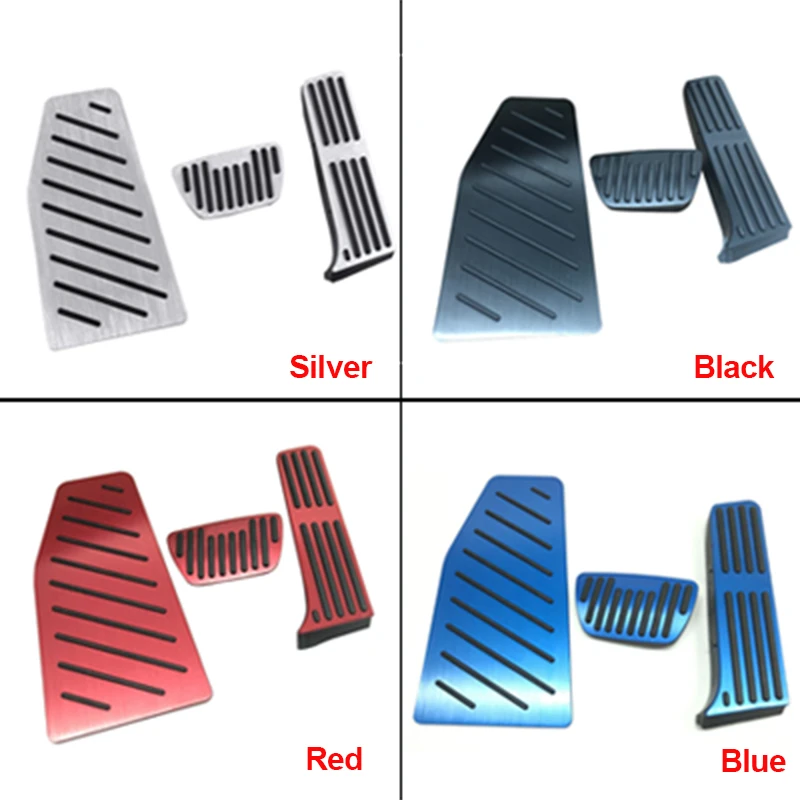 Aluminum Car Accelerator Fuel Brake Pedals Cover Anti-Slip Pads Case Accessories For Toyota Harrier Venza IV XU80