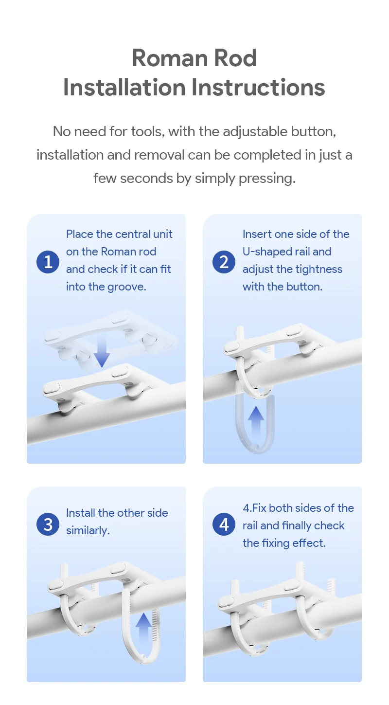 Tuya Smart Zigbee / Bluetooth Curtain Motor with Hooks Smart Curtain Pusher Robo