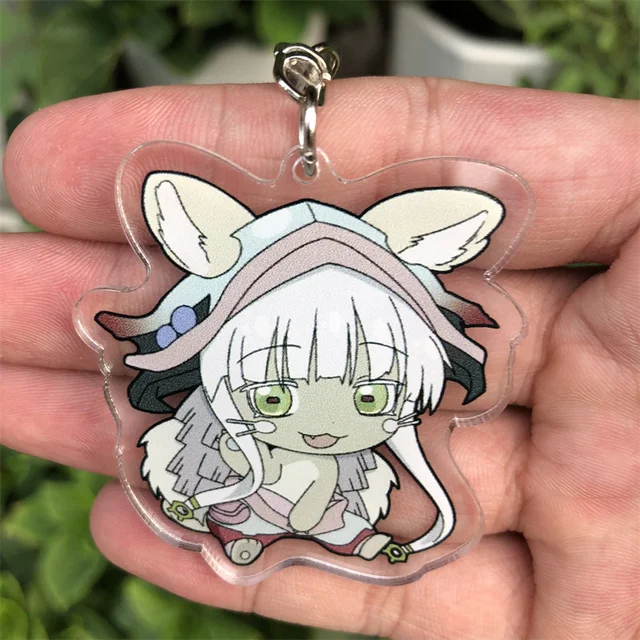 Anime Made in Abyss Characters Flat Rubber Keychain 8 Pieces Set