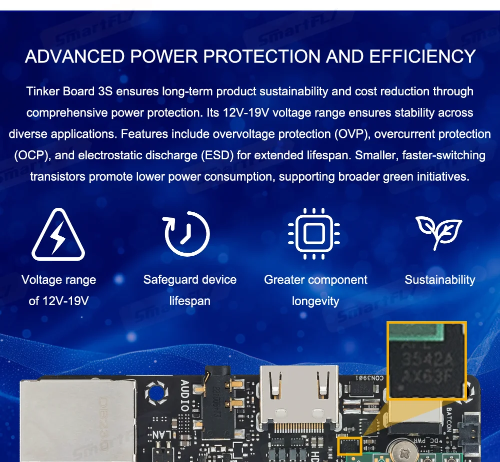 ASUS Tinker Board 3S SBC Rockchip RK3566 Quad-core Arm Single Board Computer M.2