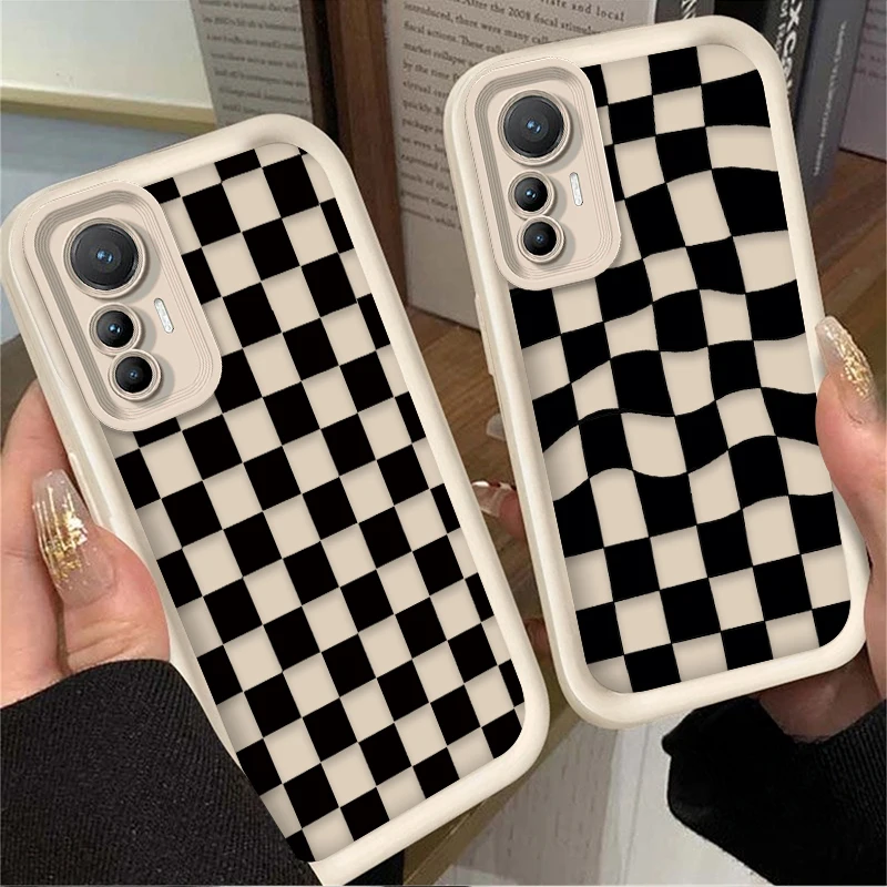 Elegant Black and White Checkered Phone Case