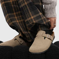 2025 Men Mules Shoe with Arch Support Unisex Classic Beach Birkenstok Mens Shoes Men's Suede Sandals Retro Cork Clogs - Image 2