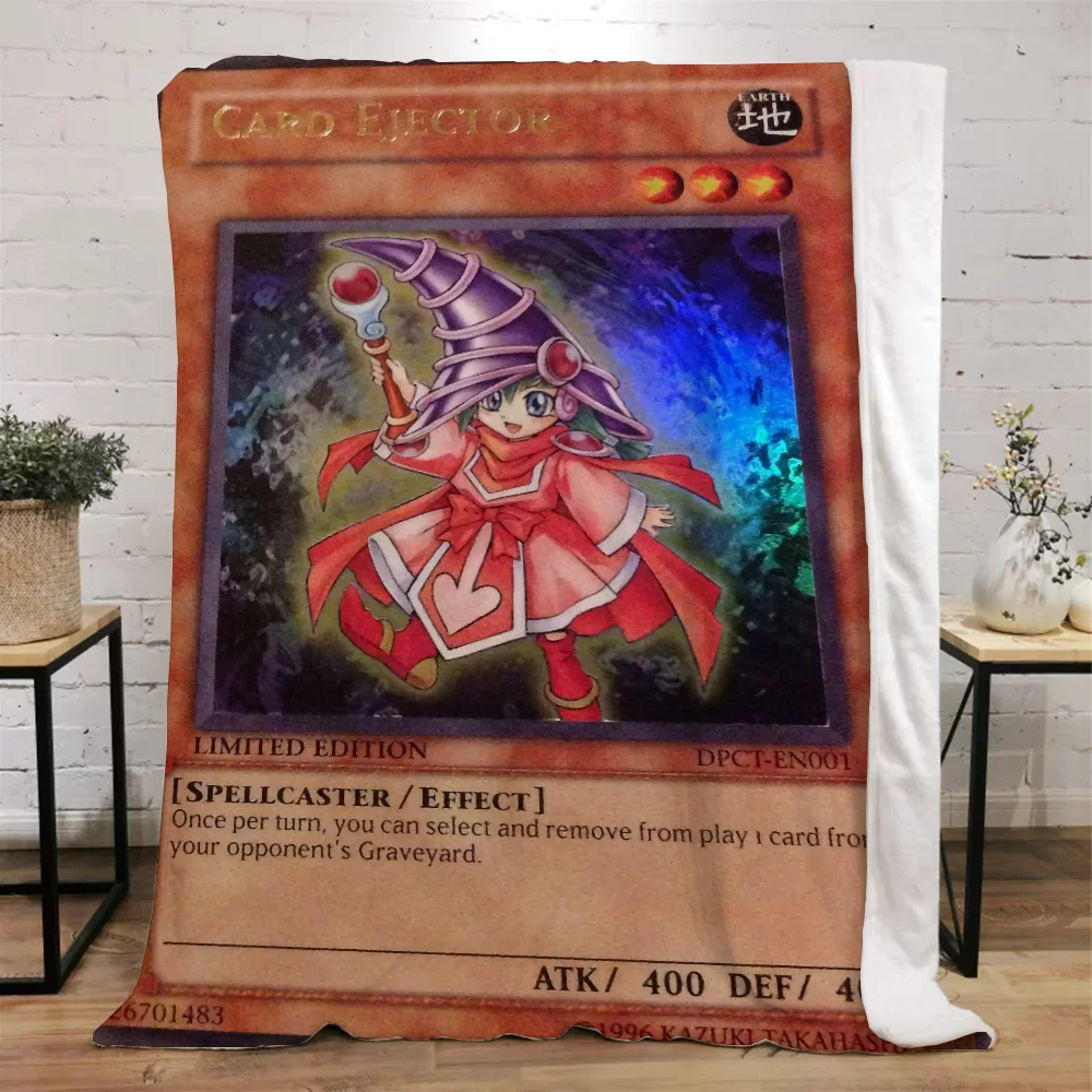 Yu-Gi-Oh 카드 던지기 담요, 소파 장 니트 격자 무늬 맞춤형 담요, 마이크로 화이버 침구, 비치 타올, 무릎 낮잠