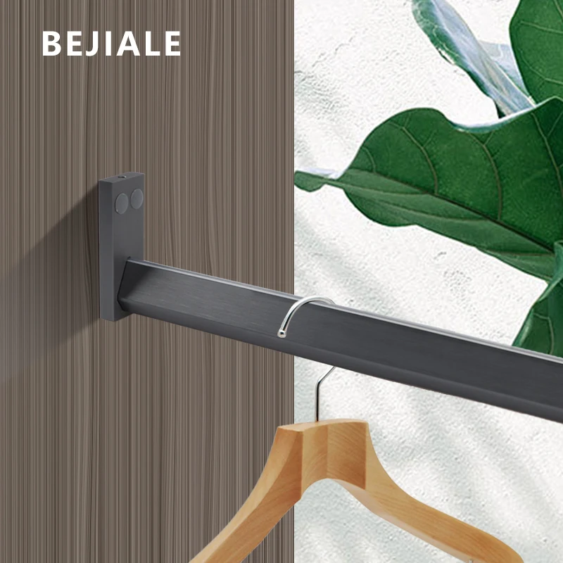 Square Wardrobe Hanging Rod Cabinet Top Loading Side Loading Through Rod Cabinet Anti-slip Silent Horizontal Fixed Seat