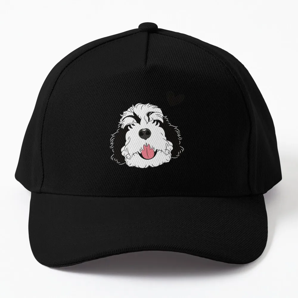 LOVE Black and White Bernedoodle Baseball Cap Sports Caps Golf Cap Hat Male Women'S 2023 new winter plush thickened baseball caps for men embroidery golf cap male coldproof warm cycling sports cap snapback cap