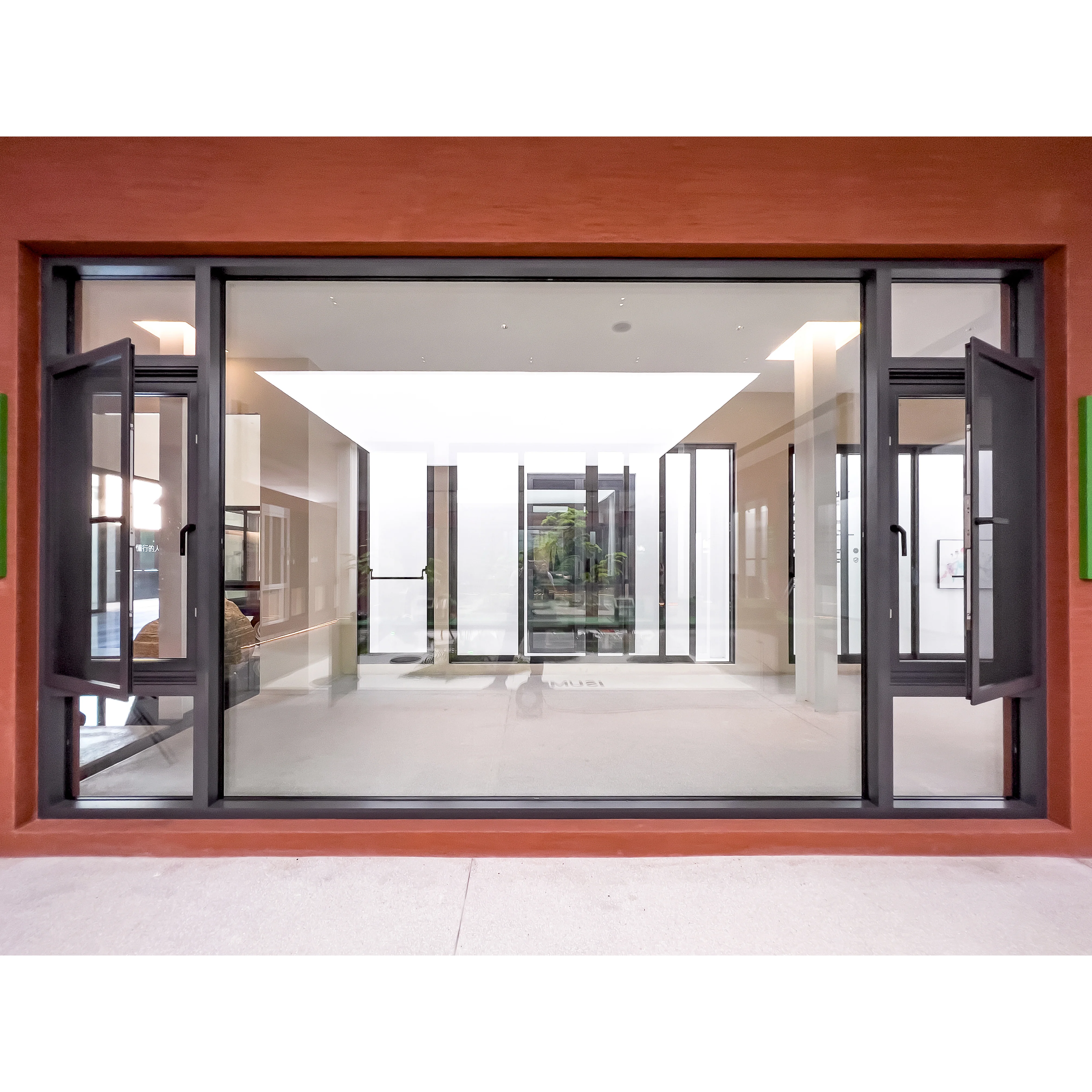 ISUMER Windows Aluminum Alloy 3.0 Frame Clear Glass Window Factory Modern Design Thermal Break Aluminum Profile Casement Windows