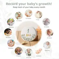 Newborn Photography Paper Spanish France English Leaf Milestone Card Shooting Props Baby 0 to 12 Months Accessories Baby Gifts 5