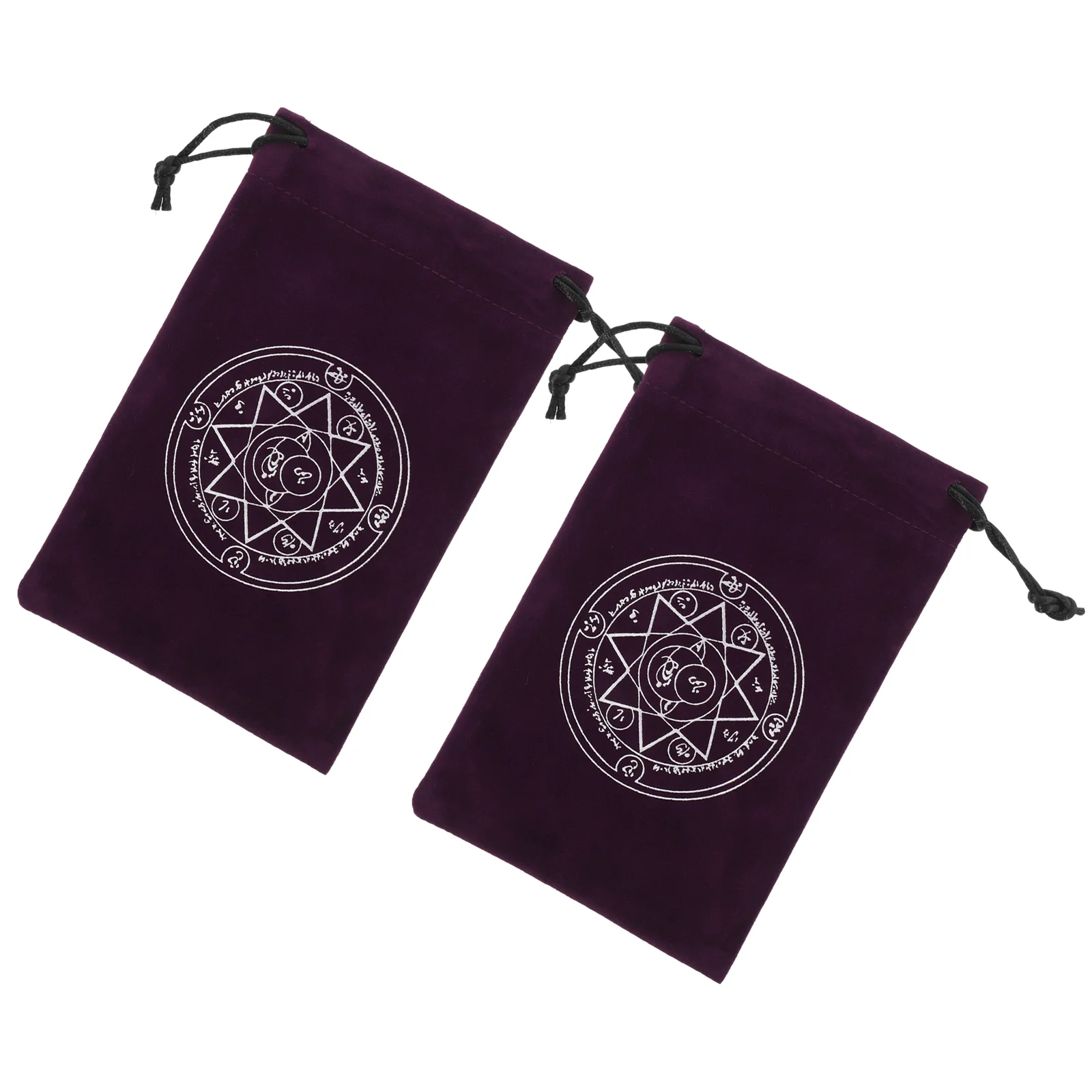 

2 Pcs Tarot Card Storage Bag Drawstring Bags for Cards Container Pouch Flannel Pouches Holder