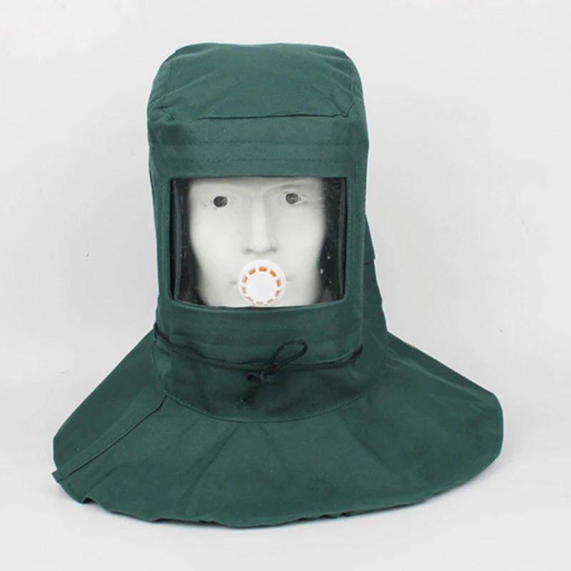 Sandblasting Hood Sand Blasting Hood Cap Shawl Cap Sandblaster Mask Dust Protective Face Mask Protective Gear Anti Wind/Sandblaster Tools