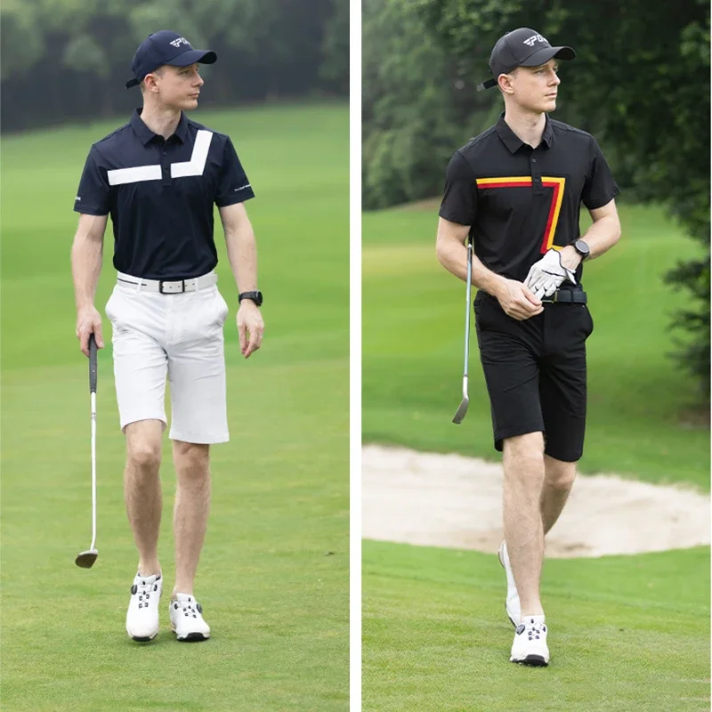 Men Golf Shorts Summer Solid Breathable Comfortable Cotton Casual Sports Wear Gym Trousers for PGM