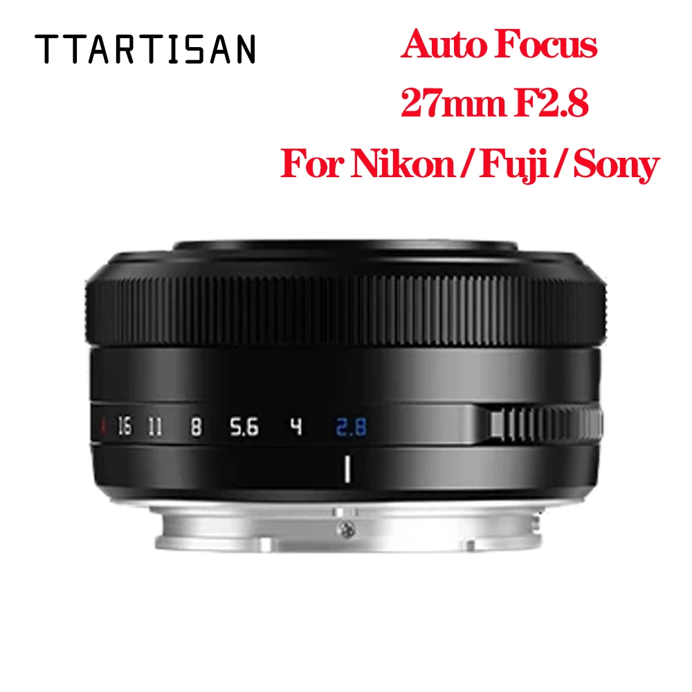 Ttartisan 27Mm F2.8 Obiettivo Per Fotocamera Fotografica Professionale Messa A Fuoco Automatica Obiettivo Nero In Titanio Per Nikon Z Per Fuji Xf Per 