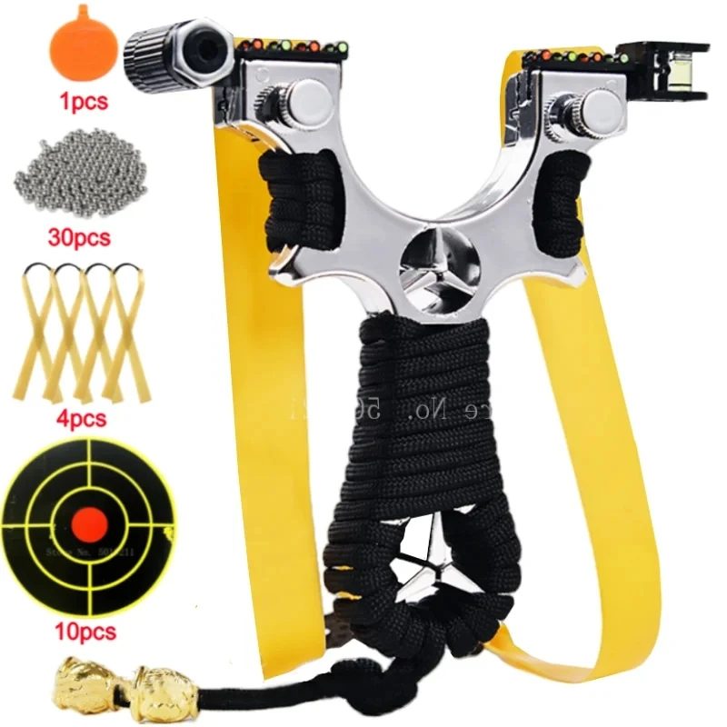 

Powerful Hunting Resin Slingshot Rubber Band Steel Ball Novice Package Outdoor Competition Sports High Quality Shooting Toys