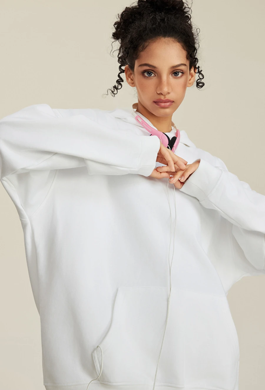 Bornladies Couple Hoodies Sets Women Loose Hooded Fashion Brand Sweater Female Solid Color Plush  Pullovers  Warm Jacket  Winter