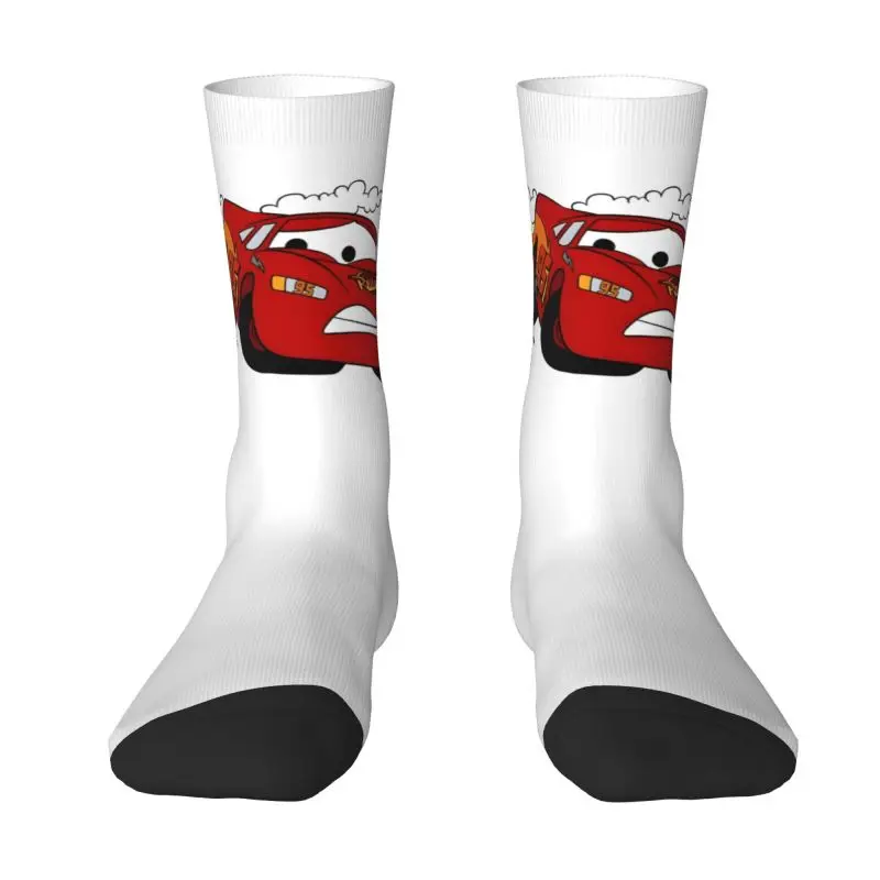 

Lightning McQueen Cartoon Dress Socks for Men Women Warm Funny Novelty Cars Crew Socks