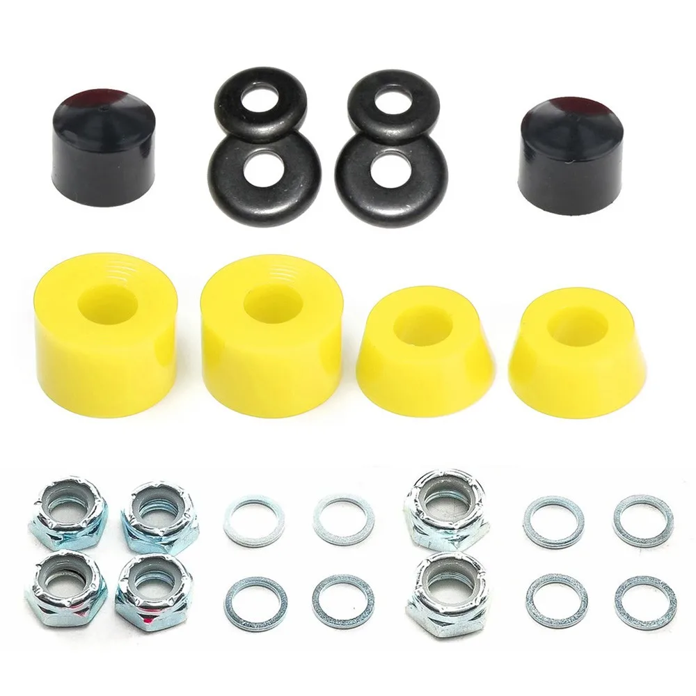 Cheap Top-quality Colorful Hardness 90A PU Shock Absorber Set Skateboard Vertex Double Rocker 5 Inches Bracket