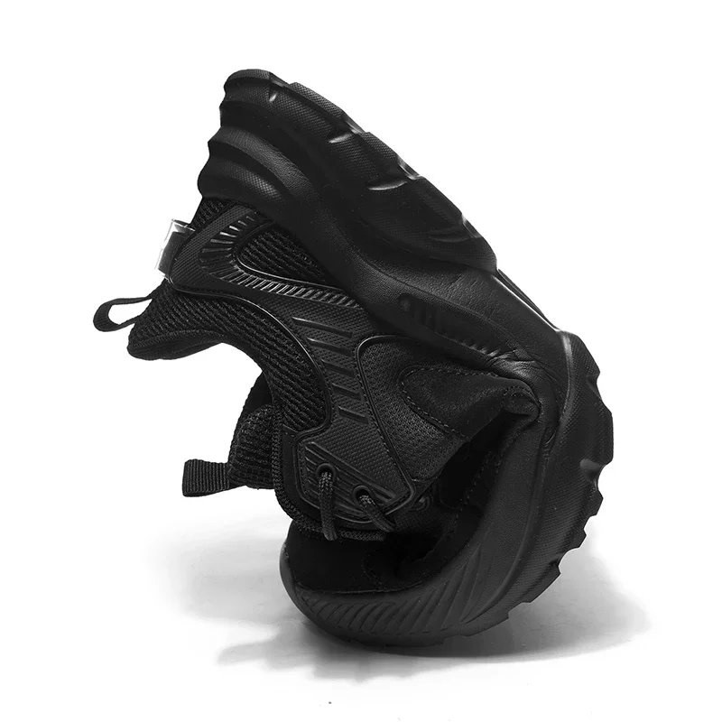 2024 Spring Breathable Mesh Sneakers Fashion Lace Up Casual Shoes Outdoor Non-slip Running Shoes Plus Size 39-48 Men's Shoes