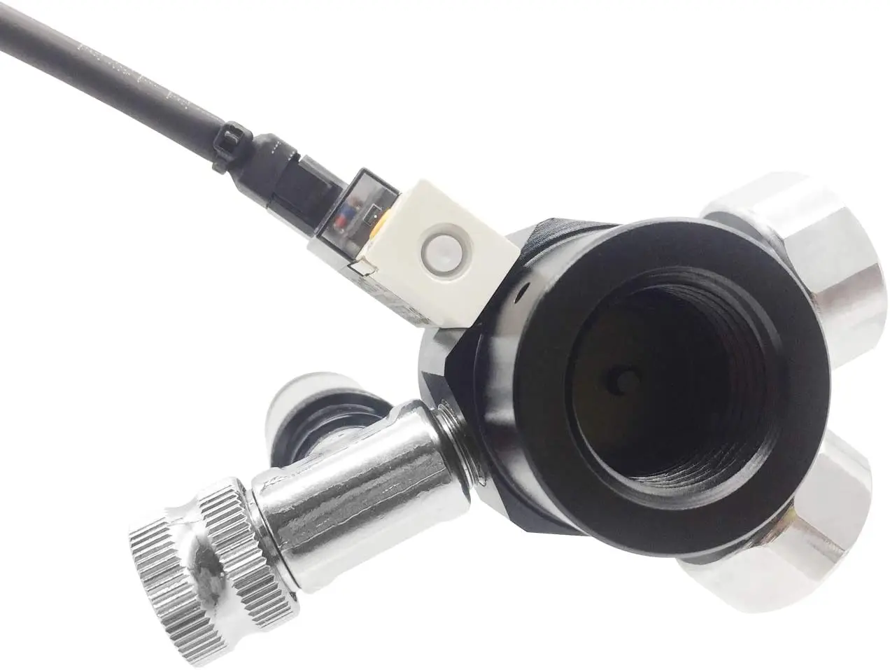 FZONE Aquarium CO2 Regulator for Paintball with DC Solenoid and Aluminum Alloy Bubble Counter and Check Valve For Plant Tank 4