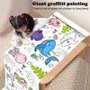 Children's Drawing Roll Sticky Color Filling Paper Graffiti Scroll Coloring Paper Roll For Kids DIY Painting Educational Toys 1