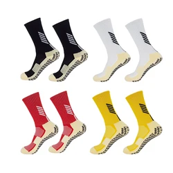 New Anti Slip Football Socks Mid Calf Non Slip Soccer Breathable Outdoor Sports Cycling Socks Mens for Adults / Kids