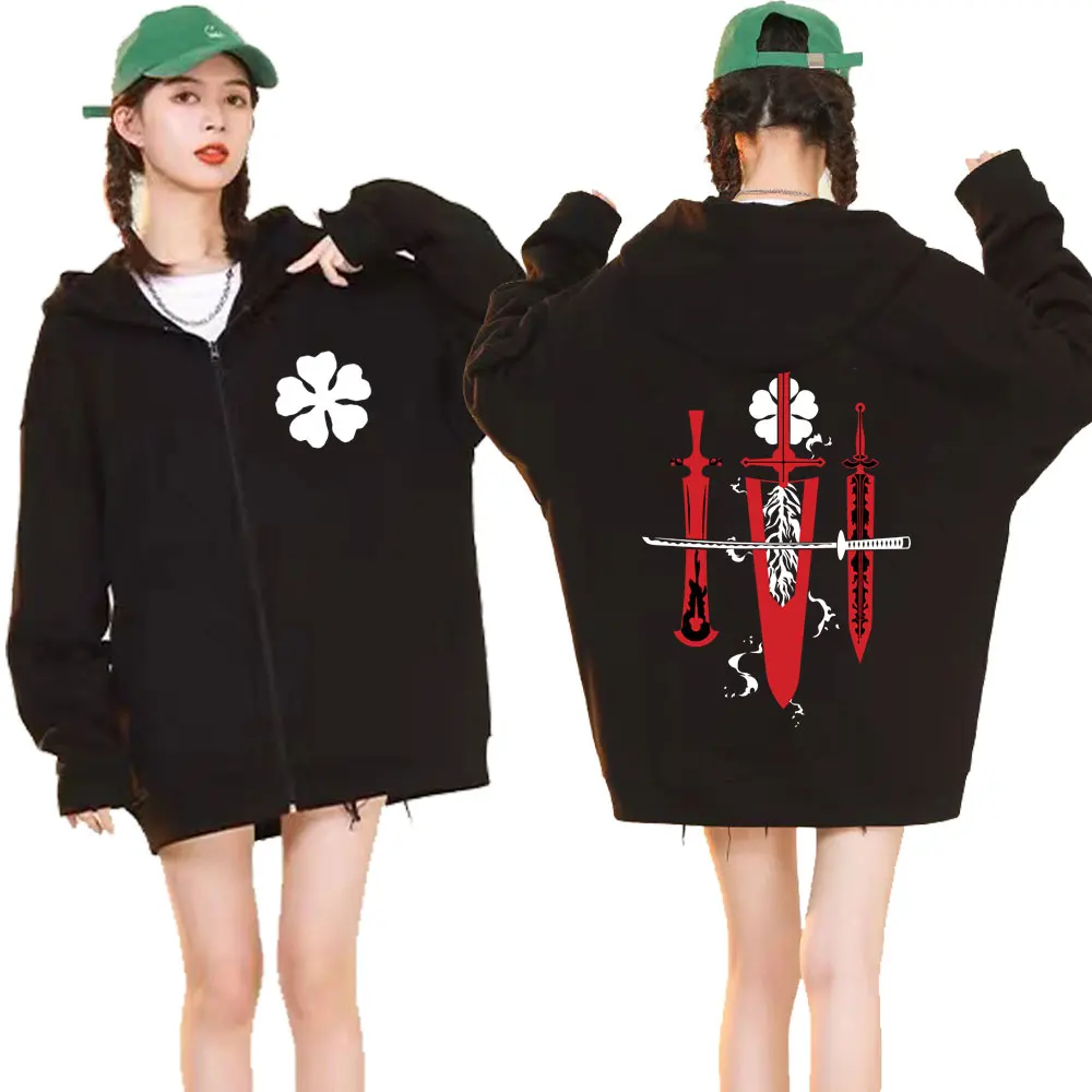 

Anime Black Clover Asta Zipper Hoodies Men's Harajuku Gothic Zip Up Hoodie Man Autumn Jacket Pullovers Sweatshirt Y2K Streetwear