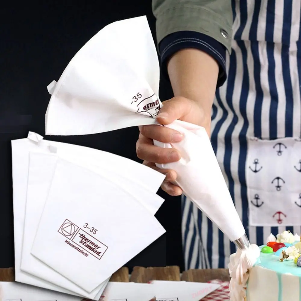 Cookie Cream Squeezing Bag 1Pc 35/40/46/50cm Cotton Fabric Reusable Pastry Bag Cake Home Party Baking Tool