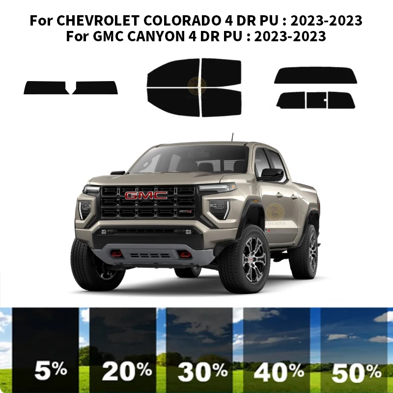

Precut nanoceramics car UV Window Tint Kit Automotive Window Film For GMC CANYON 4 DR PU 2023-2024