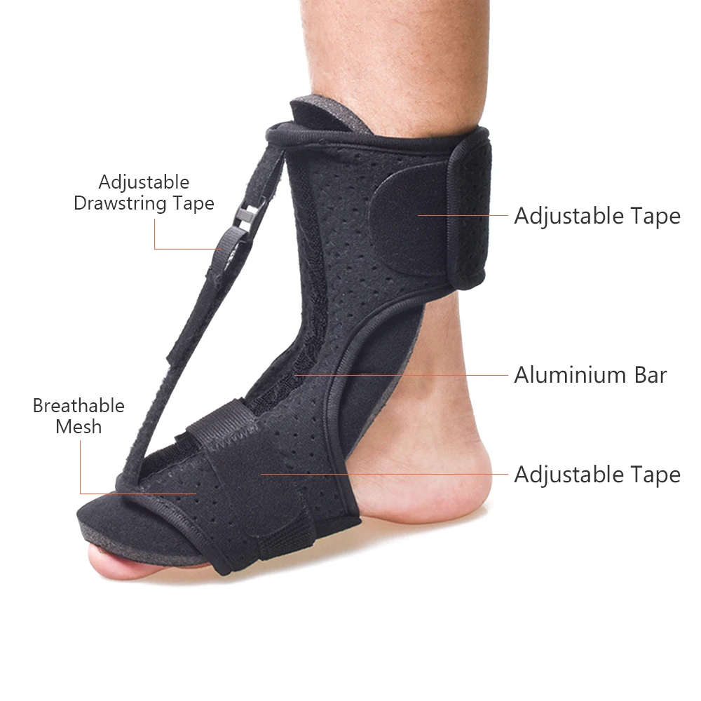 1PC Foot Splint Brace Plantar Fasciitis Night Splint Drop Foot Orthotic Brace Tendonitis Heel and Ankle Pain Foot Support Care