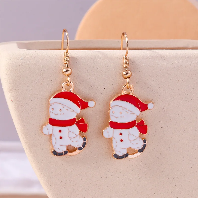 Leslie Neue Weihnachtsohrringe Weihnachtsbaum Weihnachtsmann Hirsch Glocke Schneemann Ohrringe Frohes Neues Jahr Schmuck Geschenke – Detail 19