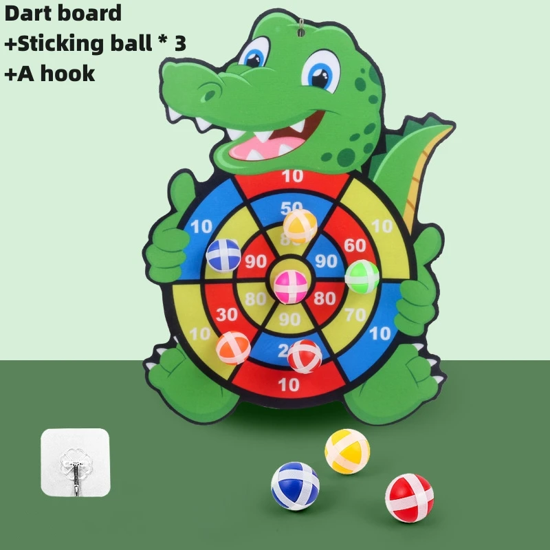 Children Cartoon Animal Dart Board Sticky Ball Rabbit Family Interactive Educational Toy Christmas Gift 2