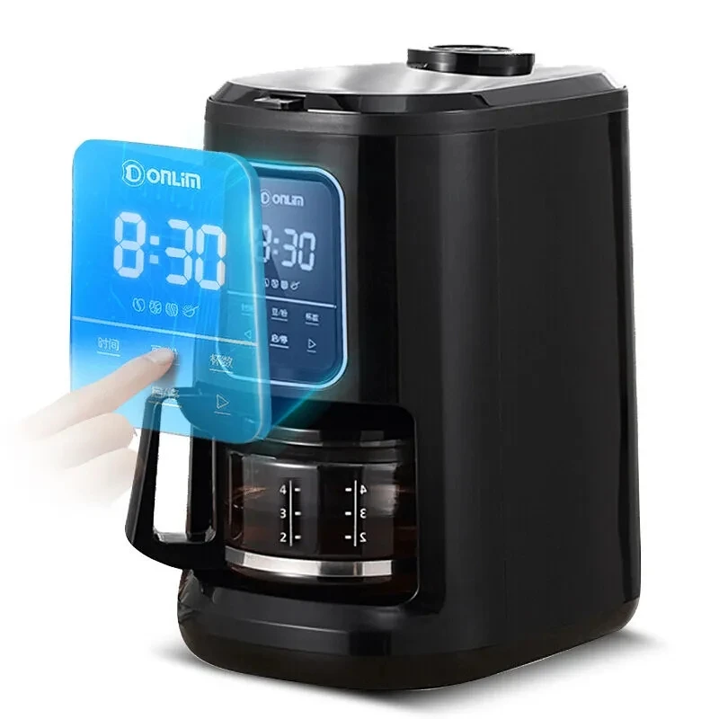 Автоматическая кофеварка 220 В умная домашняя кофемашина для измельчения зерен