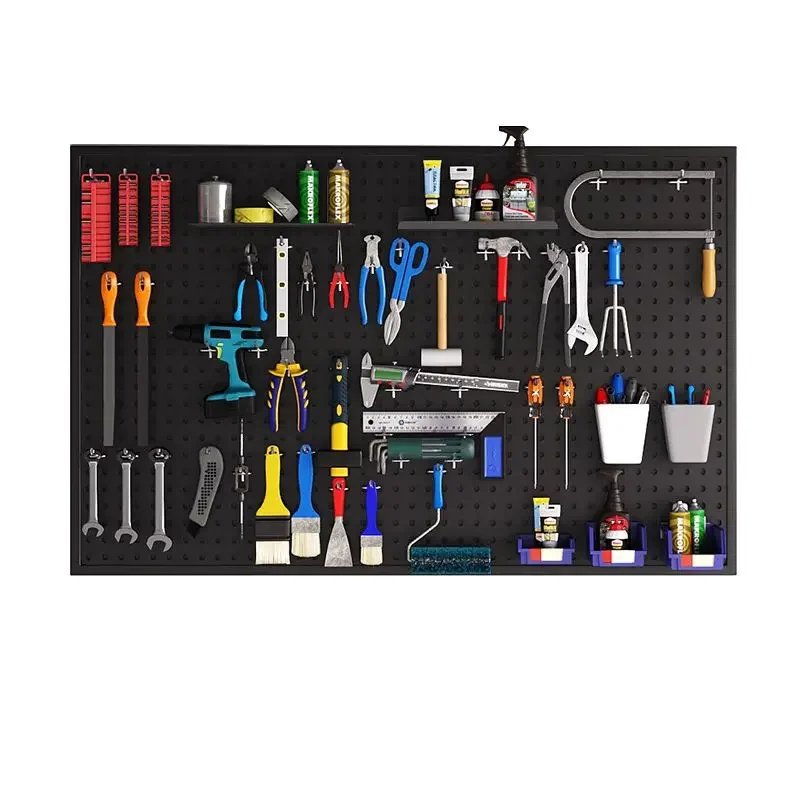 Wall Mounted Tool Organizer Pegboard Universal Hardware Tools Storage Hanging Shelf Portable Repair Tools Packaging Warehouse