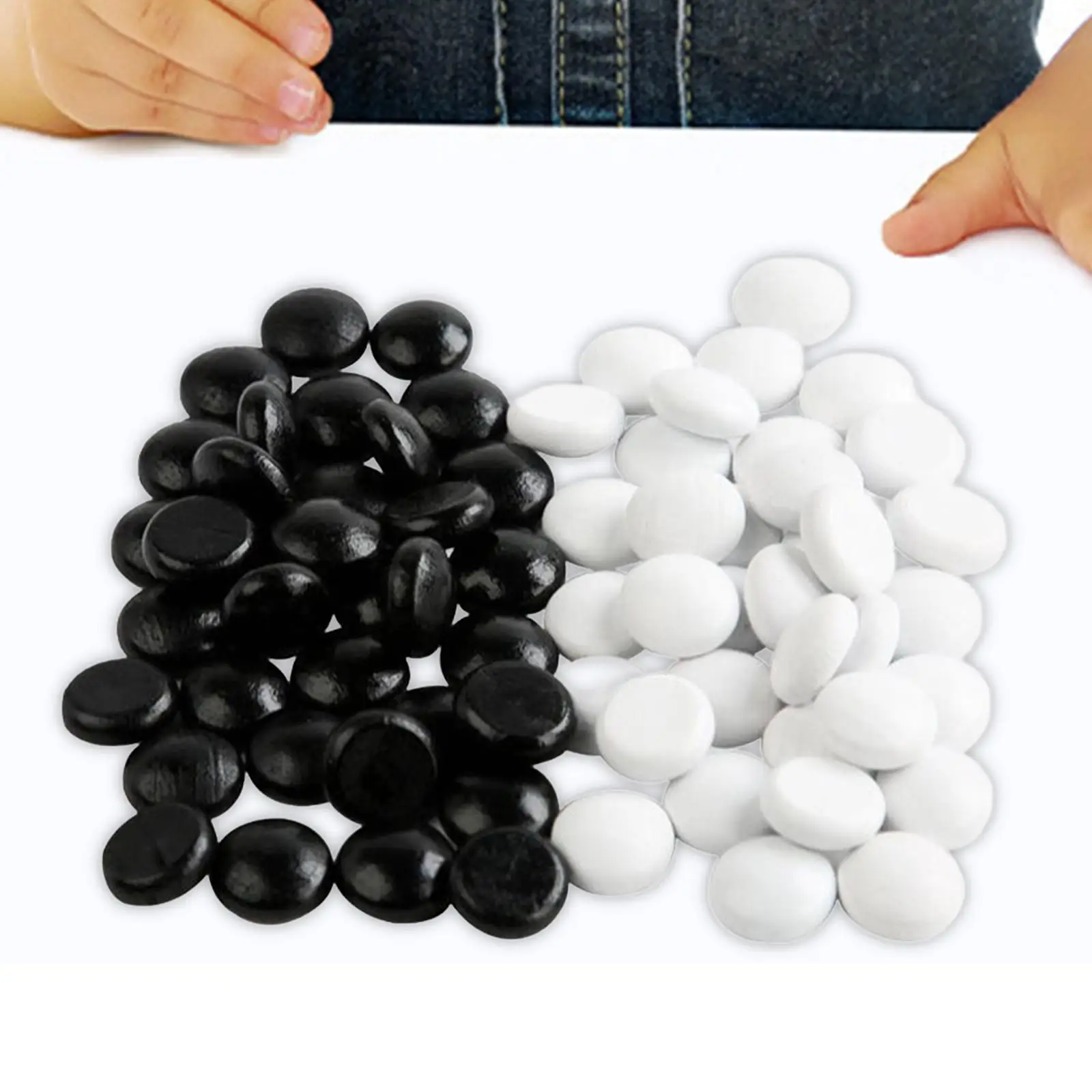 70Pcs Go Board Playing Pieces Go Chess Game Stones Strategy Board Games Classic Strategy Game Weiqi Gobang Games board game table games
