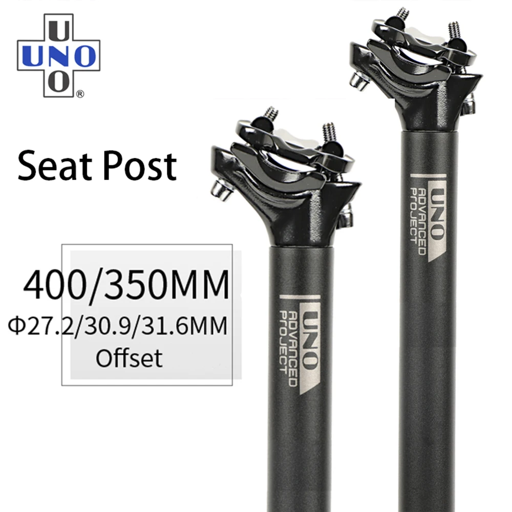 UNO Sattelstütze MTB Rennrad Gravel Fahrrad Sattelstütze Aluminium 27,2/30,9/31,6mm Offset 5mm MTB Sitzrohr 350/400mm Fahrrad Teile – Detail 1